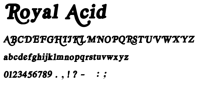 Royal Acid font